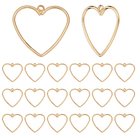 20 латунные подвески шт., без никеля , сердце