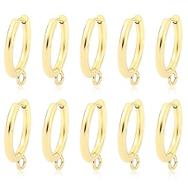 10pcs 201 résultats de boucles d'oreilles Huggie Hoop en acier inoxydable, avec boucle et 316 broche chirurgicale en acier inoxydable