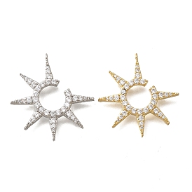 Латунные микро проложить кубического циркония подвески, без кадмия, без никеля и без свинца, звезда