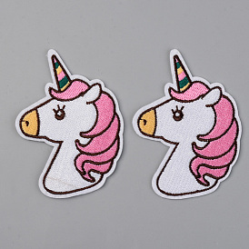 Computerized Embroidery Cloth Iron on/Sew on Patches, Appliques, Costume Accessories,  Unicorn