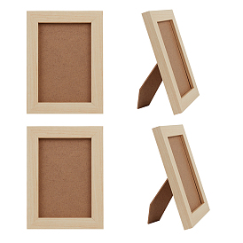 Solid Walnut Wood Photo Frames, Glass Display Pictures, for Tabletop Display Photo Frame, Rectangle