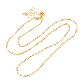Rack Plating Brass Column Ball Chain Necklace for Women, Lead Free & Cadmium Free