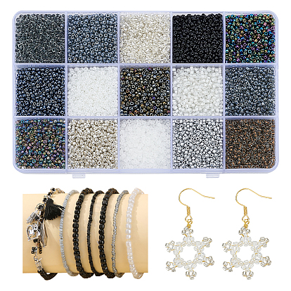 15 стили стеклянного бисера, смешанный стиль, круглое отверстие, круглые