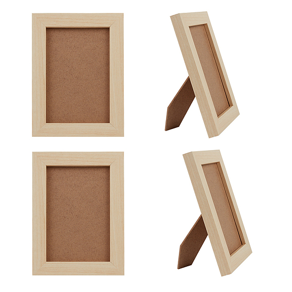 Фоторамки из массива ореха, стеклянные картинки, для настольной фоторамки, прямоугольные