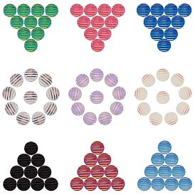 100Pcs 10 Colors Resin Cabochons, Flat Round