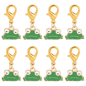 Подвеска в виде лягушки из сплава эмали с замком маркеры петель, маркер стежка с застежкой «лобстер» из цинкового сплава