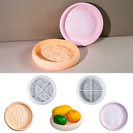 Tray Silicone Molds, Resin Casting Molds, For UV Resin, Epoxy Resin Craft Making, Flat Round