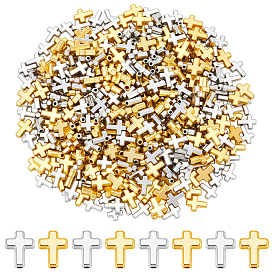 480шт. 2 цвета непрозрачные смоляные подвески, крестик