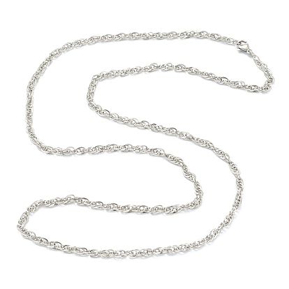 304 из нержавеющей стальной трос цепи ожерелья, с карабин-лобстерами 