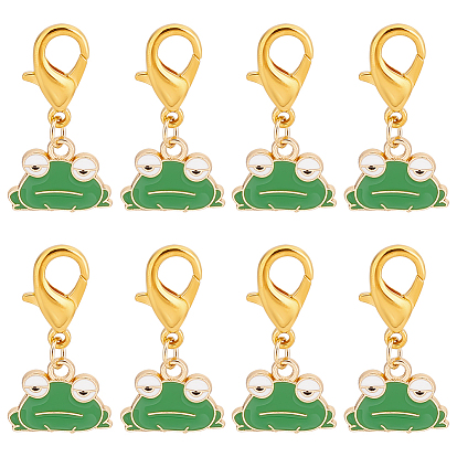 Подвеска в виде лягушки из сплава эмали с замком маркеры петель, маркер стежка с застежкой «лобстер» из цинкового сплава
