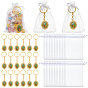 Alloy Keychains, with Alloy Rings and Organza Gift Bags