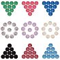 100 Stk. 10 Farben Harz Cabochons, Flachrund