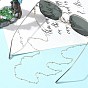 304 Цепочки для очков из нержавеющей стали и искусственного жемчуга с круглыми звеньями из АБС-пластика, с резиновыми петлями