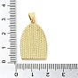 Real 18K Gold Plated Brass Pendants, with Enamel, Arch Charm