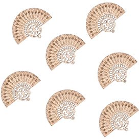 Undyed Wood Big Pendants, Fan