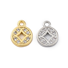 Латунные микро проложить кубического циркония подвески, без кадмия, без никеля и без свинца, китайские старинные монеты форма амулеты