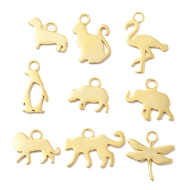 Подвески из стерлингового серебра с изображением животного, золотые