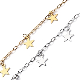 304 кабельные цепи из нержавеющей стали, ионное покрытие (ip), с катушкой, пайки, со звездой прелести