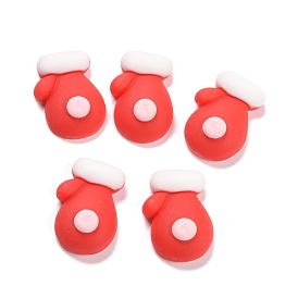 Opaque Resin Cabochons, Christmas Theme, Glove