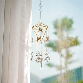 Glass Suncatchers, Tassel Hanging Ornaments, Rainbow Maker, for Garden & Home Decoration