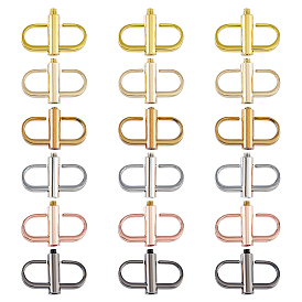 18шт 6 цвета сплава регулировочные пряжки, для укорачивания цепочки кошелька