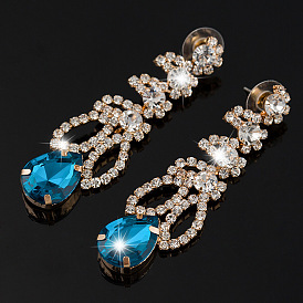 Fashion Crystal Earrings - Multicolor Drop Earrings - E078