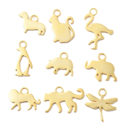 Подвески из стерлингового серебра с изображением животного, золотые