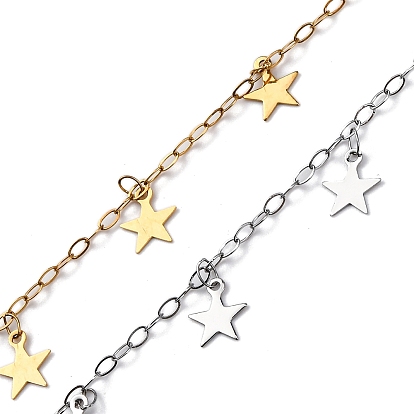 304 кабельные цепи из нержавеющей стали, ионное покрытие (ip), с катушкой, пайки, со звездой прелести