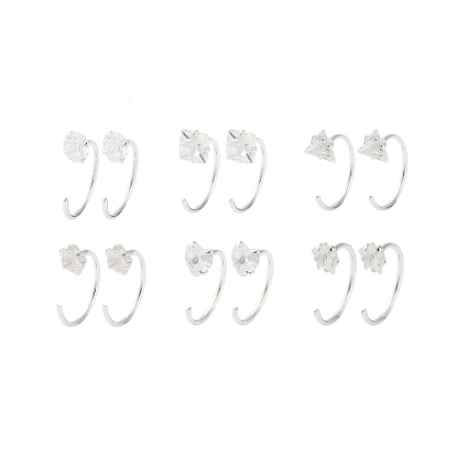 999 тонкие серебряные серьги с микропаве из прозрачных кубических цирконий, серебряные