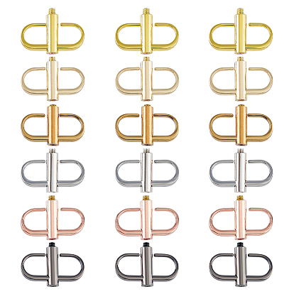 18шт 6 цвета сплава регулировочные пряжки, для укорачивания цепочки кошелька