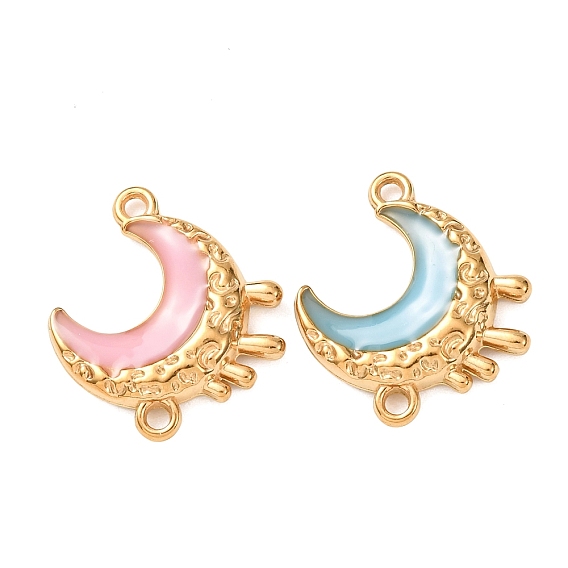 304 Соединительные элементы в виде полумесяца из нержавеющей стали с эмалированным покрытием, ионное покрытие (ip), реальный 18 k позолоченный