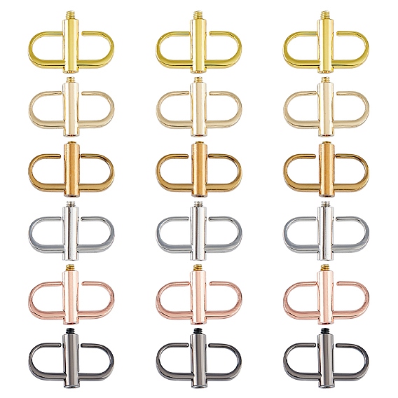 18шт 6 цвета сплава регулировочные пряжки, для укорачивания цепочки кошелька