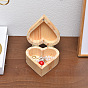 Wood Ring Storage Boxes, Heart Jewelry Organizer Holder
