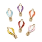 Alloy with Enamel Pendants, Hot Air Balloon Charms, Golden