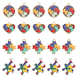 Alloy Enamel Pendants, Mixed Shapes, Colorful