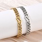 304 Stainless Steel Hollow Hinged Cuff Bangles, Oval