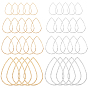 80шт 10 латунные соединительные кольца, волна текстурированная, слеза