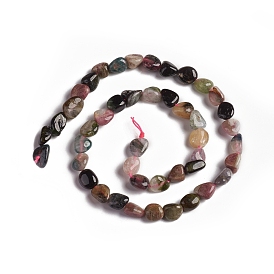 Natural Tourmaline Beads Strands, Tumbled Stone, Nuggets