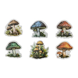 Mushroom with Bottle Waterproof PET Stickers, Decorative Stickers, for Water Bottles, Laptop, Luggage, Cup, Computer, Mobile Phone, Skateboard, Guitar Stickers