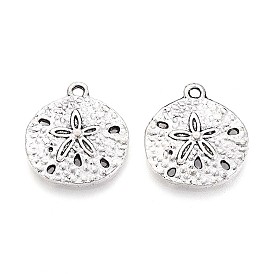 Сплавочные подвески тибетского стиля, шарм песчаного доллара, без кадмия и без свинца, , 20x18x2 мм, отверстие : 2 мм
