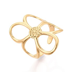 Регулируемые 304 манжеты из нержавеющей стали для женщин, цветок