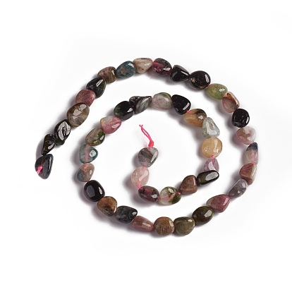 Natural Tourmaline Beads Strands, Tumbled Stone, Nuggets