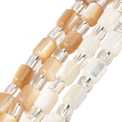 Натуральная оболочка из трохидных оболочек, с бисером, колонка