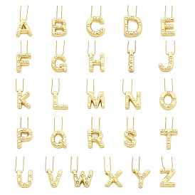 Женские ожерелья с подвеской в виде буквы из латуни и пластика в виде жемчуга, реальный 18 k позолоченный