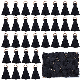 100шт. поликоттон (полиэстер хлопок) подвесные украшения с кисточками, с железной фурнитурой, золотой свет