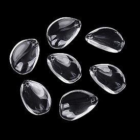 Pendentifs en verre transparent, breloques en pétales de kapok