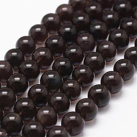 Natürlichen Obsidian Perlen Stränge, Klasse A, Runde