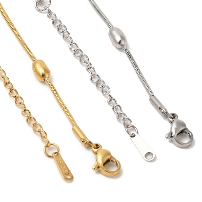 304 Овальные ожерелья из нержавеющей стали в виде змейки