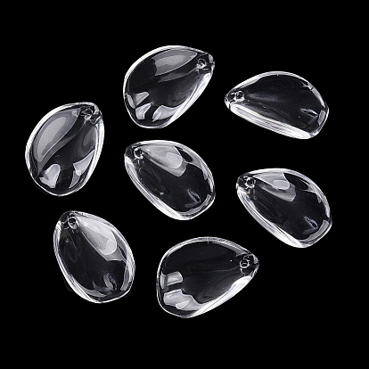 Pendentifs en verre transparent, breloques en pétales de kapok