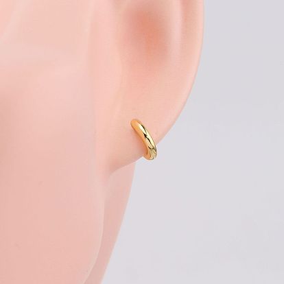 Minimalist Mobius Style 925 Silver Earrings for Casual Fashion Look